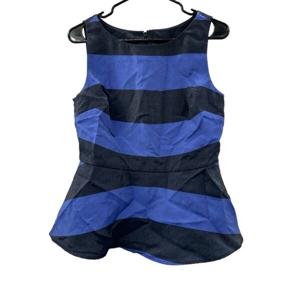 Banana Republic Dark Gray & Navy Blue Sleeveless Blouse Size 6 - Picture 1 of 8